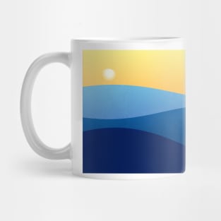 Seascape beach waves sunset design illustration Mug